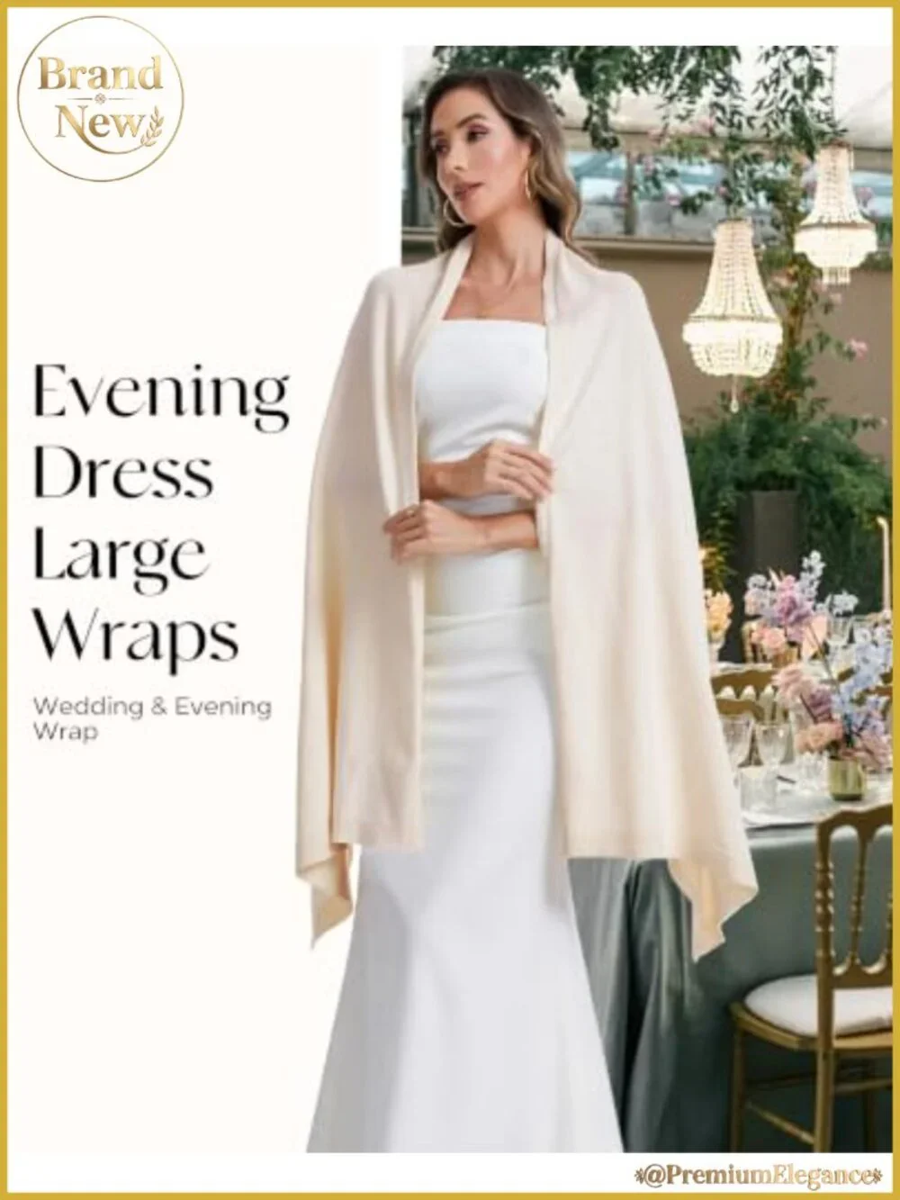 Oversized Knit Pashmina Shawl Wrap for Evening Dresses Weddings